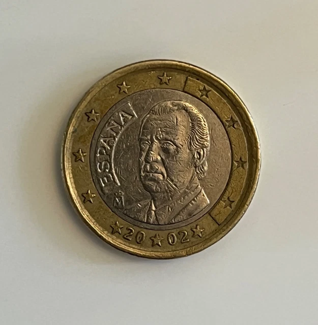 Pièce 1 Euro Espagne 2002 - Bimétallique - Bon état De Conservation