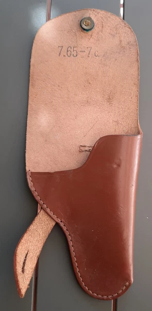 WW2 Etui Holster cuir Pistolet 7,65 France FFI Maquis Résistance 1944 ORIGINAL
