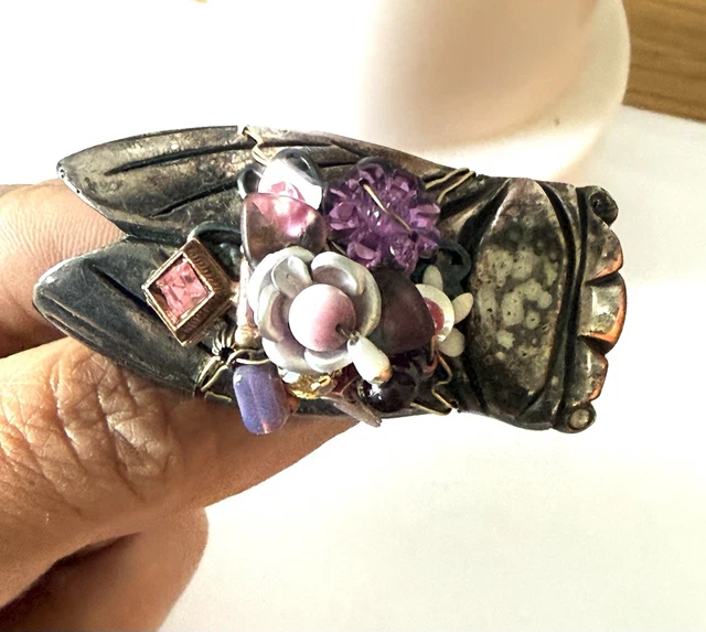 Broche/Pendentif Vintage St Tropez Gas - Croix émaillée 8,5x6,3 Cm, Très Bon état