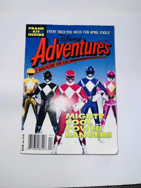 VTG Disney Adventures Magazine Mighty Morphin Power Rangers April 1994 Vol 4 #6