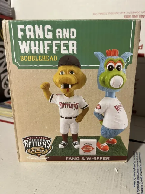 2016 Fang & Whiffer Dual Mascot Timber Rattlers Brewers Bobblehead Sga 4/9/16