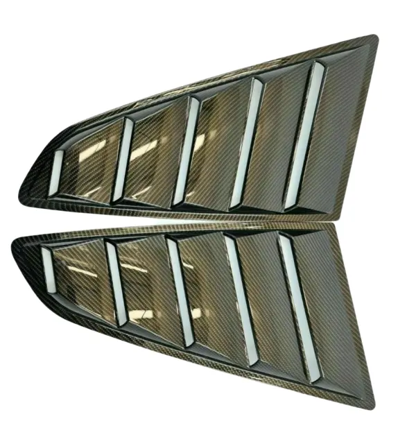 Ford Mustang 15-21 Carbon Colour Side Vent Window Quarter Scoop Louver Covers