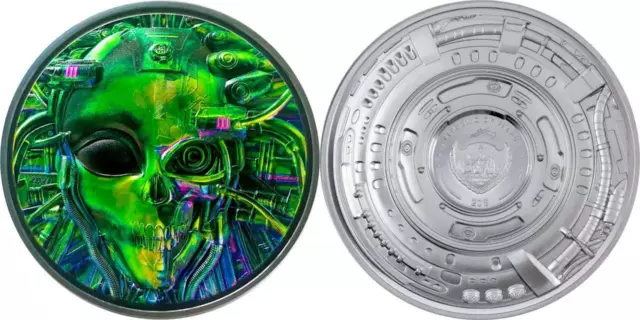 Palau 2021 20$ ALIEN Cyborg Revolution 3 Oz silber Münze