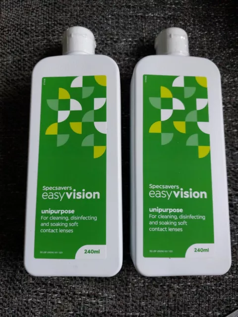 2 X Specsavers Easy Vision Multipurpose Contact Lens Solution 250ml NEW SEPT 26