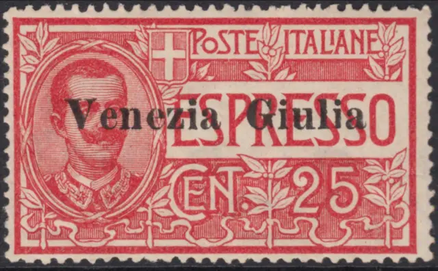 Italy -Venezia Giulia - Sass. Exp n.1 MNH** super centered cv 1560$ Certificate