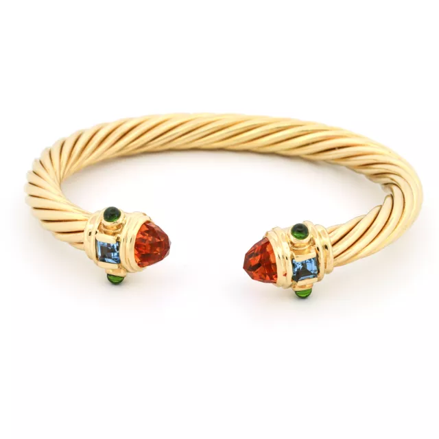 DAVID YURMAN RENAISSANCE Bracelet 18k Yellow Gold with Emerald Citrine ...