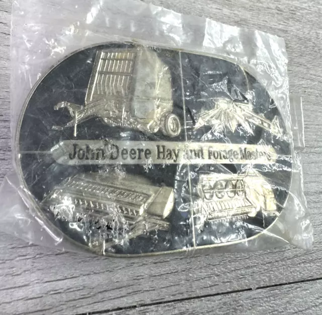 John Deere 1985 Belt Buckle Hay Forage Masters Baler Mower Conditioner Harvester