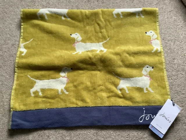 NEW JOULES SAUSAGE Dog Dachshund Beach Bath Towel Blue 29.99 PicClick UK