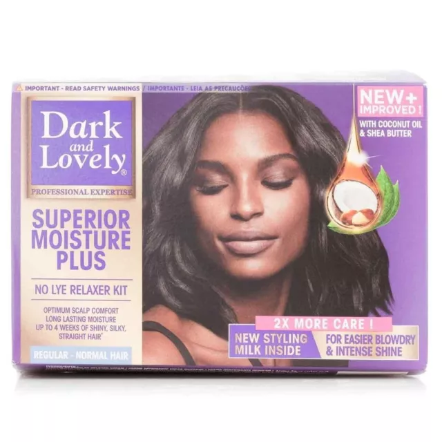 Dark and Lovely Superior Moisture Plus No Lye Relaxer KIT Super