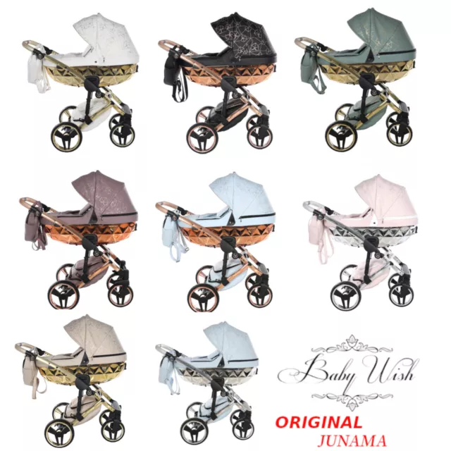 JUNAMA HEART V2 PRAM 2in1 3in1 CARRYCOT + PUSHCHAIR + CAR SEAT + ISOFIX