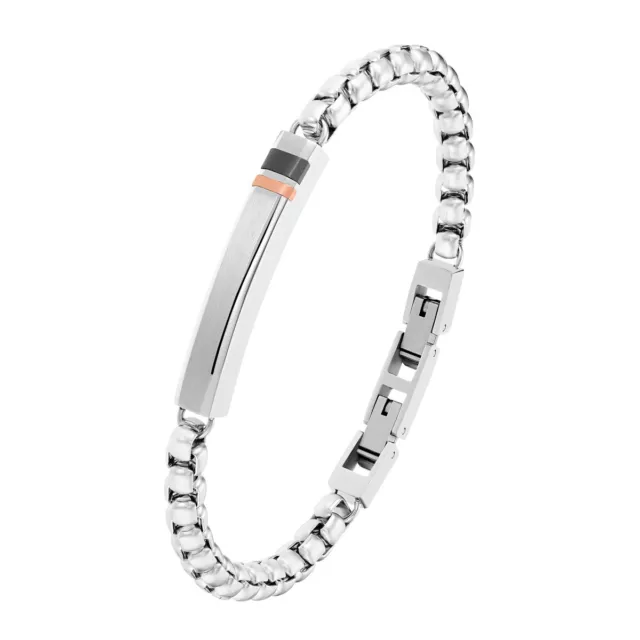 S.oliver Joya Pulsera Hombre de Identificación Acero Inoxidable Plata 2032557