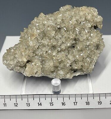 Gemmy Calcite Crystals On Ore: Austinville-Ivanhoe Mine, Wythe Co., Virginia
