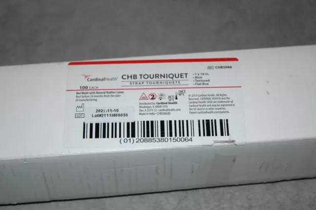 Disposable Tourniquet 1" x 18" Latex-free - Blue - Pack Of 10 By Cardinal Health