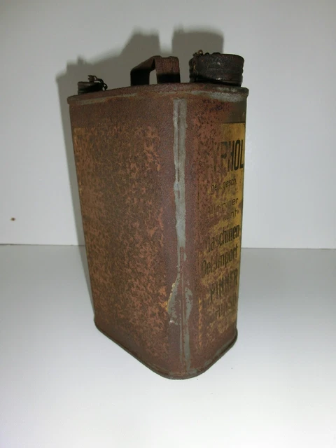 orig.alte Blechdose Typhol Auto Oel Tankstelle Oldtimer Werkstatt Deko Container 4