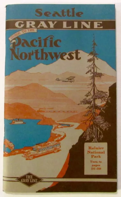Seattle Gray Line, Guide To The Pacific Northwest, Illustrated Pamphlet Ca. 1930