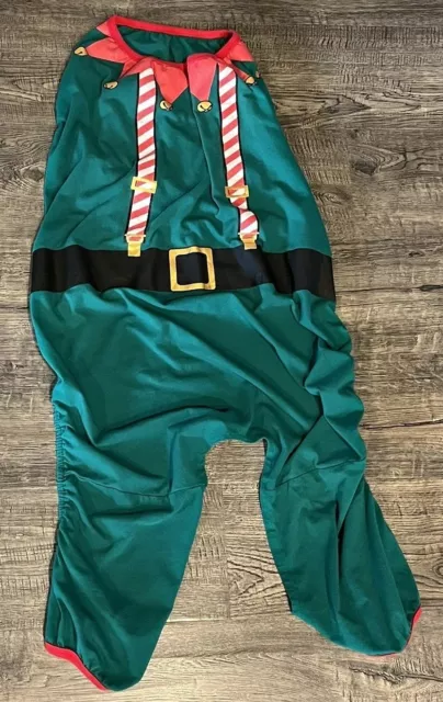 Dog Elf Costume Size XL Christmas Holiday Outfit Shirt Fun Cute Green & Red