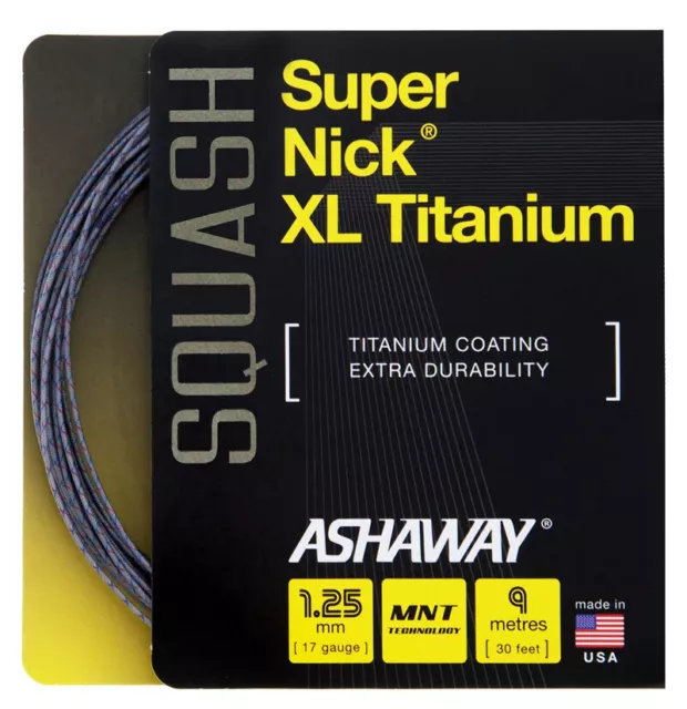 Ashaway SuperNick XL Titanium 1.25mm (Silver) 9m Packet
