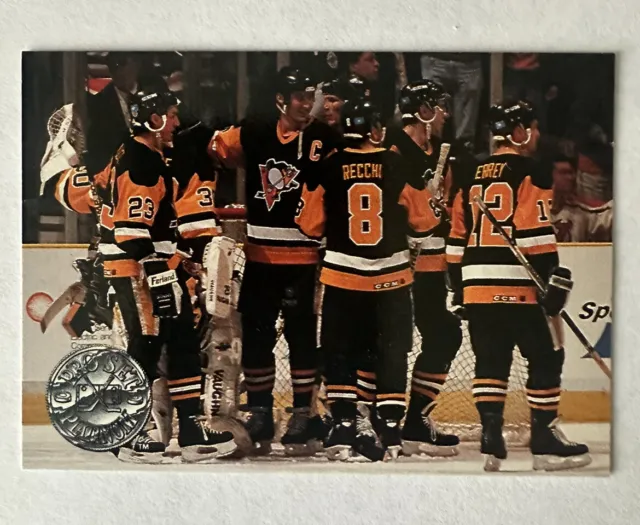 1991 Pro Set Pittsburgh Penguins Stanley Cup Champions #144, Excellent Condition