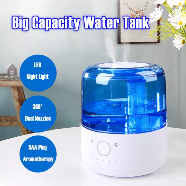 3-4L Deep Hydrating Diffuser COLOR LED Air Humidifier Purifier Dry Aroma Beauty 3