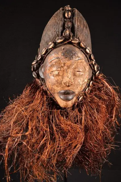 22150 A Primitive African Punu Helm Mask Gabon