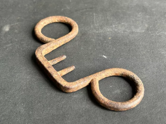 19'C Old Vintage Hand Forged Wrought Rustic Iron Key / Pin / Multipurpose Use