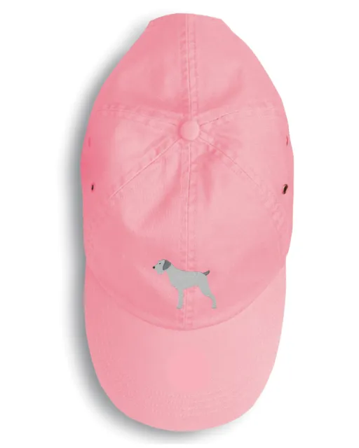 German Wirehaired Pointer Embroidered Pink Baseball Cap BB3411PK-156