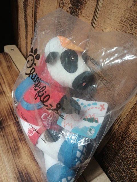 Chick-fil-A Plush Cow Doll Toy Summer 2023 Eat Mor Chikin Red Hoodie Code Moo