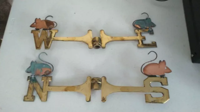 Weathervane Directionals 18'' / 4 Mice /semi weathered AS SHOWN fits 3/4'' RODS