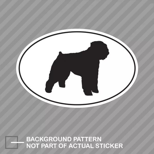 Bouvier des Flandres Euro Oval Sticker Decal Vinyl dog