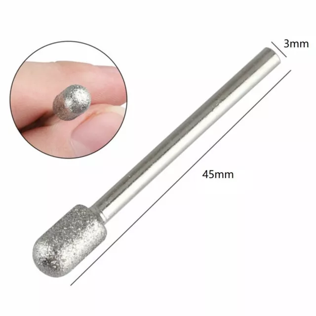20pcs/3mm Tige Diamant Bavure Set Embouts Perceuse for Outil Rotatif Grincement 2