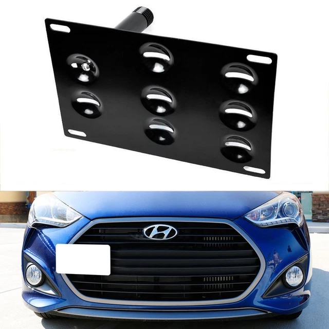 FRONT BUMPER TOW Hook License Plate Mounting Bracket Holder For Hyundai