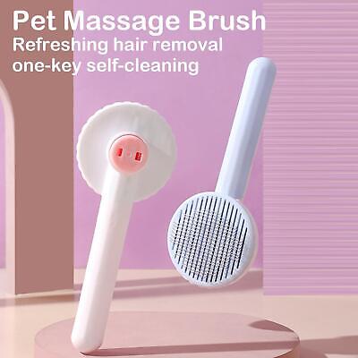 1x Pet Dog Cat Brush Grooming Self-Cleaning Slicker Brush Hair Massage    Comb 3