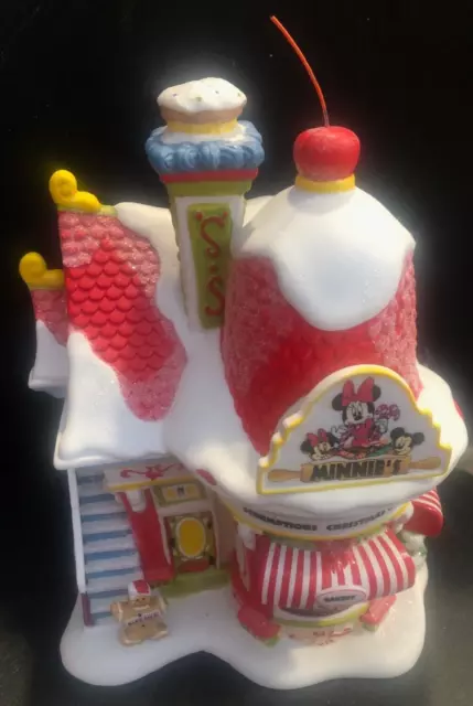 Department 56 Disney Mickeys Christmas Village Minnie’s Bakery with Box