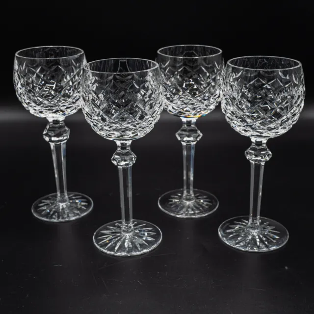 Waterford Crystal Powerscourt Wine Hock Glasses Set of 4- 7 3/8" FREE USA SHIP