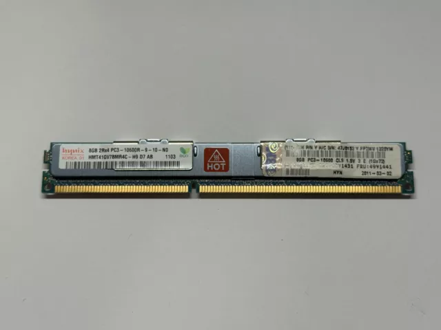 Hynix 8GB DDR3 1333 PC3-10600R 1.5V Registered ECC RAM HMT41GV7BMR4C IBM 49Y1441