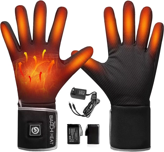 Heated Gloves Rechargeable Electric Battery - Medium-Large, Black 2