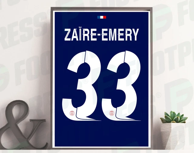 Flocage Officiel PSG Zaïre-Emery - Maillot Extérieur LDC 2023/2024 - Adulte