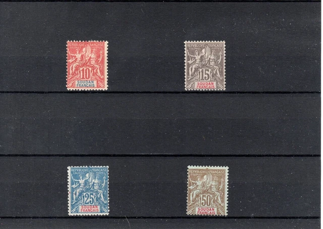 Timbre Soudan France Colonie 1900 N°16/19 Neuf* Mh