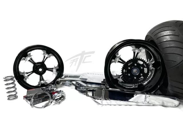 360 Chrome Fat Tire Kt Black Cont Street Fighter Wheel 09-16 Suzuki Gsxr 1000