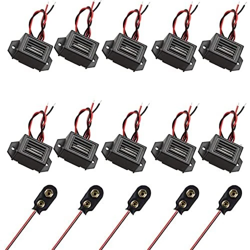 VISSQH 10 Pezzi Cicalino Elettronico di Allarme DC 3V 5V 9V 12V 100dB (Y0m)