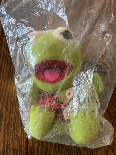 1987 McDonalds Christmas Baby Kermit The Frog PLUSH Jim Henson Muppet Babies NIP