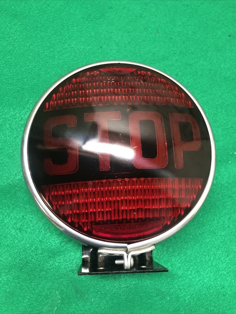 NOS Original Working DO-RAY Model 70 Stop Brake Lamp Tail Light 7” Glass Lens NOS Original Working DO-RAY Model 70 Stop Brake Lamp Tail Light 7” Glass Lens