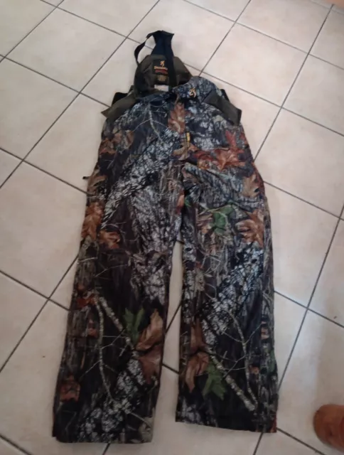 Browning Hunting Bibs Mens M Mediu Camo Pro Series Thermore