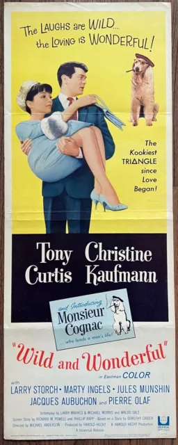 *WILD AND WONDERFUL (1964) Tony Curtis, Christine Kaufmann & Monsieur Cognac INS