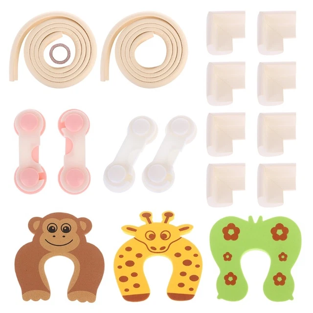Baby Safety Cushion Guard Strip Bumper Protector Lock Clip Set