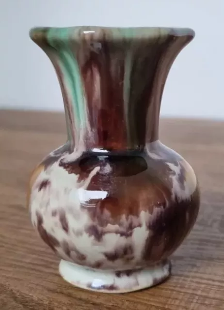 Mid Century Jasba Keramik W Germany Mini Vase - Multi Colour - Lava Dip Glaze 2
