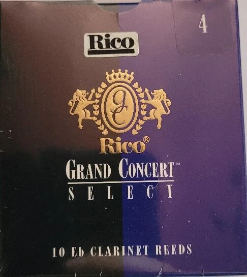 Rico Anches Grand Concert select pour clarinette mi bémol, force 4.0 boite de 10