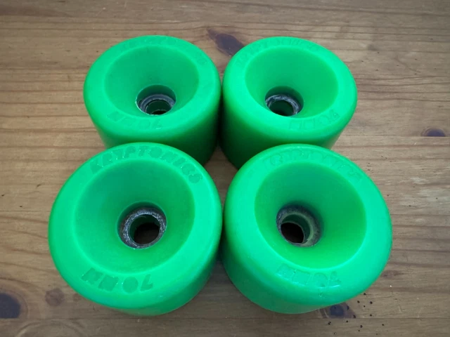 Roues De Skateboard Vintage KRYPTONICS Orange 70mm – Avec Roulements ABEC, Occasion (une Roue Avec éclat)