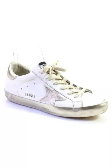 Golden Goose Deluxe Brand Womens Superstar Skate Sneakers White Leather 41