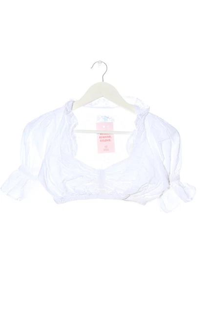 Camicia folcloristica tradizionale da donna taglia DE 36 bianco elegante